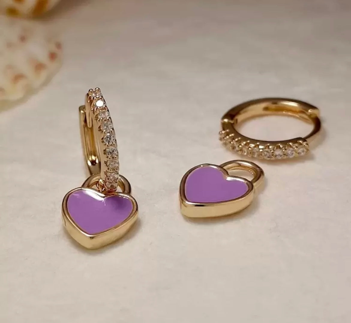 Creolen „Herz“ mit Anhänger