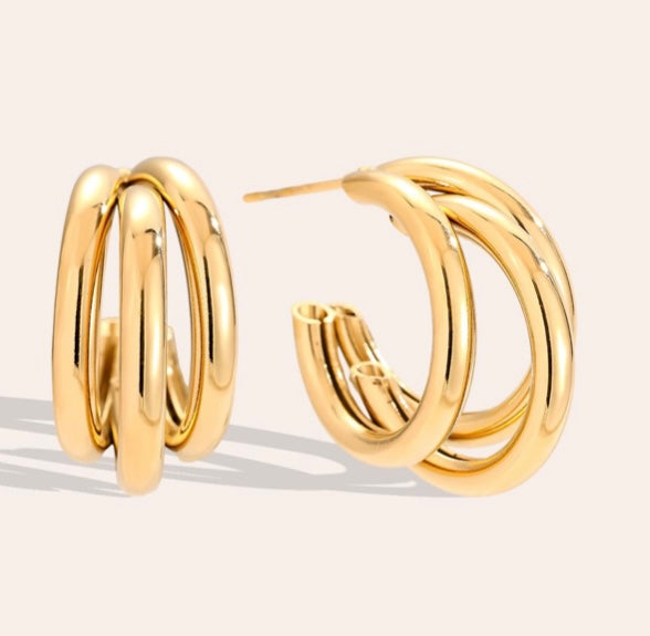 Hoop Edelstahl Ohrringe 22mm