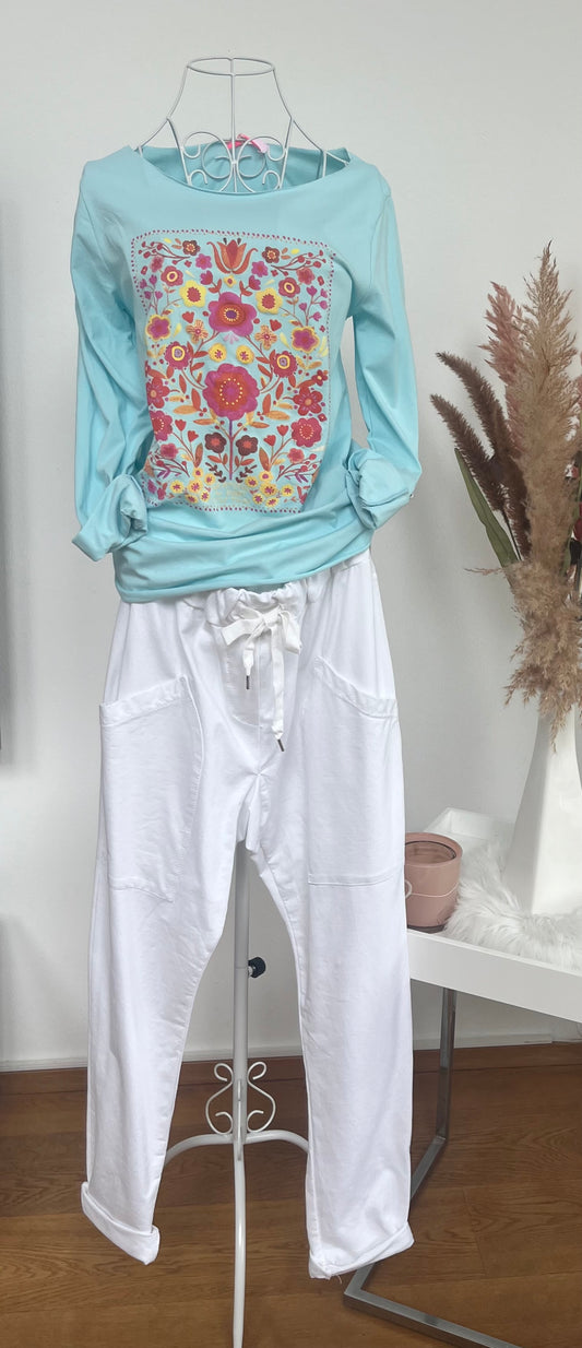 Langarmshirt „Blumen“