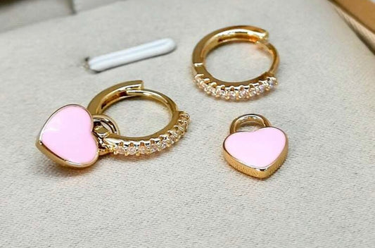 Creolen  „Herz“ mit Anhänger