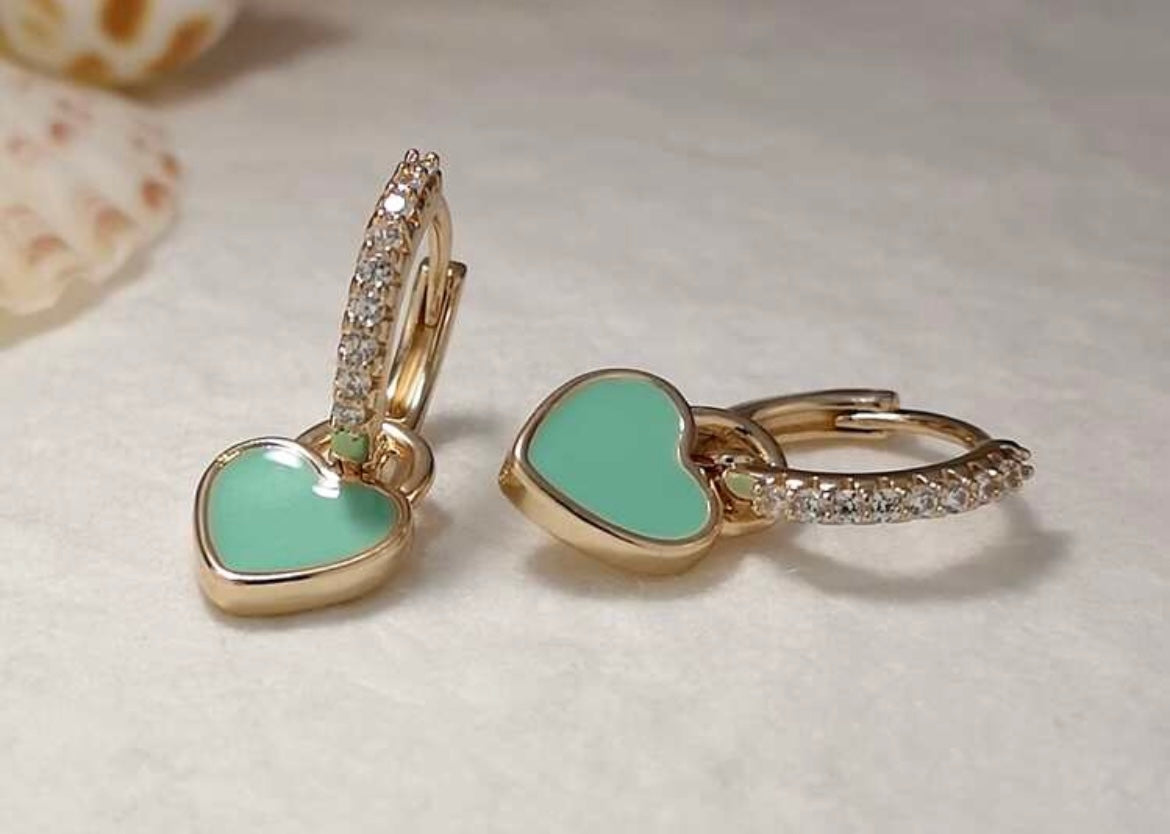 Creolen  „Herz“ mit Anhänger