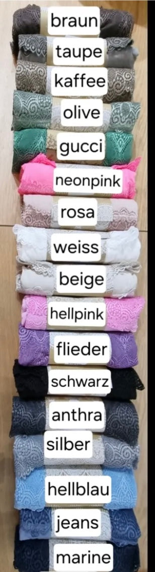 Viskoseshirt " Maria" mit Spitzenbordüre